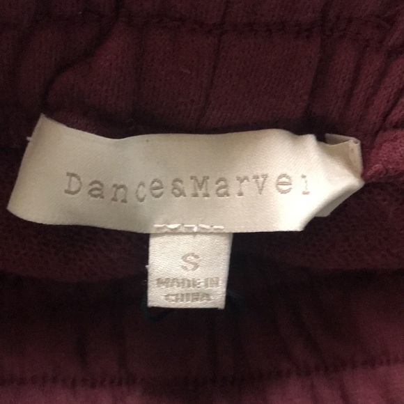 NWT Dance & Marvel side slit burgundy sweatpants - Picture 10 of 11